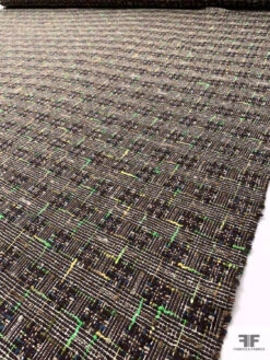 Italian Wool Blend Tweed Suiting - Brown / Green / Blue / Yellow -Fabrics And Fabrics Store 18026 8