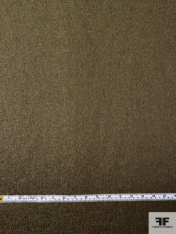 Italian Novelty Wool Blend Metallic Suiting - Pear Green / Brown -Fabrics And Fabrics Store 18032 5