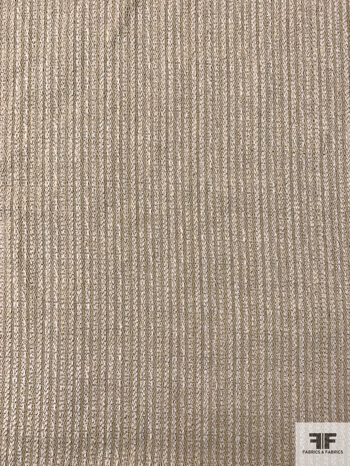 Italian Heavy Weight Jacket Weight Tweed With Metallic - Gold / Off-White 6 Italian Heavy Weight Jacket Weight Tweed With Metallic - Gold / Off-White - Image 5