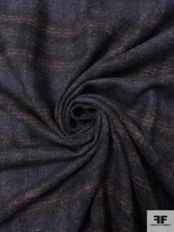 Italian Plaid Brushed Wool Gauze Suiting - Navy / Bllack / Red 14 Italian Plaid Brushed Wool Gauze Suiting - Navy / Bllack / Red -Fabrics And Fabrics Store 18059 1