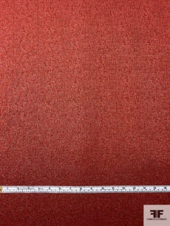 Italian Novelty Wool Blend Metallic Suiting - Burnt Orange / Vermilion -Fabrics And Fabrics Store 18072 5