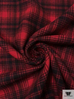 Italian Vintage Ralph Lauren 2-Ply Double Faced Coating - Red / Black 15 Italian Vintage Ralph Lauren 2-Ply Double Faced Coating - Red / Black -Fabrics And Fabrics Store 18073 1