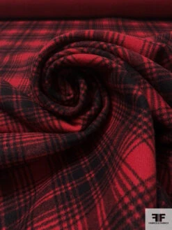 Italian Vintage Ralph Lauren 2-Ply Double Faced Coating - Red / Black 16 Italian Vintage Ralph Lauren 2-Ply Double Faced Coating - Red / Black -Fabrics And Fabrics Store 18073 3