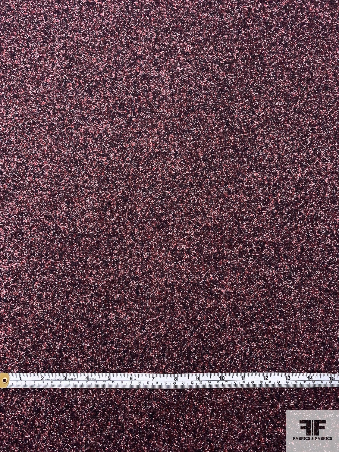 Italian Bouclé Wool Blend Coating With Fused Back - Red / Navy / Purple / Off-White 8 Italian Bouclé Wool Blend Coating With Fused Back - Red / Navy / Purple / Off-White - Image 6