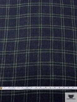 Plaid Wool Gauze Suiting - Navy / Evergreen / White 14 Plaid Wool Gauze Suiting - Navy / Evergreen / White -Fabrics And Fabrics Store 18081 5