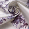 Ethereal Floral Printed Silk-Cotton Mikado - Purple / Lavender / Off-White 2 Ethereal Floral Printed Silk-Cotton Mikado - Purple / Lavender / Off-White -Fabrics And Fabrics Store 18093 3