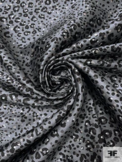Animal Pattern Printed Silk-Cotton Mikado - Greys / Black 14 Animal Pattern Printed Silk-Cotton Mikado - Greys / Black -Fabrics And Fabrics Store 18102 1