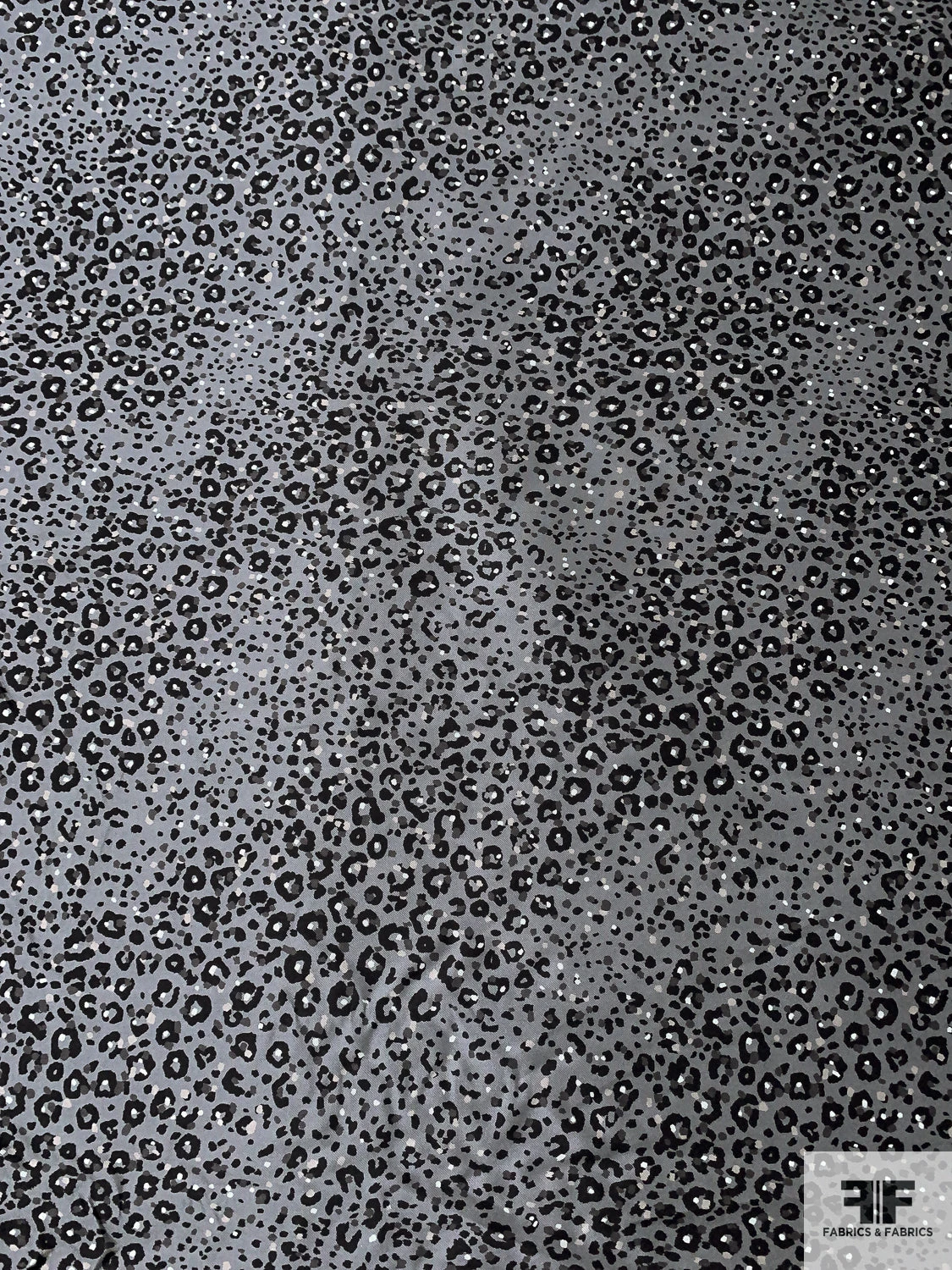 Animal Pattern Printed Silk-Cotton Mikado - Greys / Black 4 Animal Pattern Printed Silk-Cotton Mikado - Greys / Black - Image 2