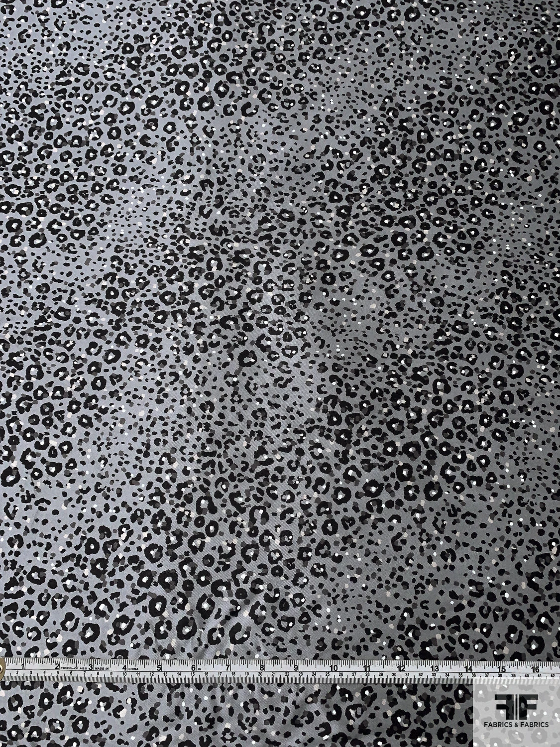 Animal Pattern Printed Silk-Cotton Mikado - Greys / Black 7 Animal Pattern Printed Silk-Cotton Mikado - Greys / Black - Image 5