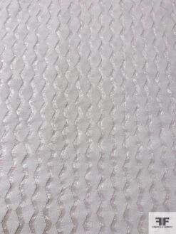 Italian Novelty Organza With Bouclé Detailed Geometric Design - Off-White 15 Italian Novelty Organza With Bouclé Detailed Geometric Design - Off-White -Fabrics And Fabrics Store 18176 3