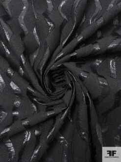 Italian Novelty Organza With Bouclé Detailed Geometric Design - Black 13 Italian Novelty Organza With Bouclé Detailed Geometric Design - Black -Fabrics And Fabrics Store 18177 2