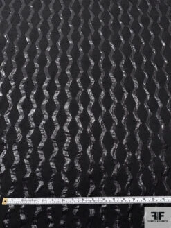 Italian Novelty Organza With Bouclé Detailed Geometric Design - Black 16 Italian Novelty Organza With Bouclé Detailed Geometric Design - Black -Fabrics And Fabrics Store 18177 4