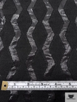 Italian Novelty Organza With Bouclé Detailed Geometric Design - Black 17 Italian Novelty Organza With Bouclé Detailed Geometric Design - Black -Fabrics And Fabrics Store 18177 5