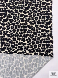 Italian Painterly Floral Clusters Printed Wool Blend Knit - Ivory / Black 16 Italian Painterly Floral Clusters Printed Wool Blend Knit - Ivory / Black -Fabrics And Fabrics Store 18195 6