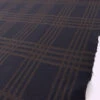 Italian Plaid Thick Wool Knit - Navy / Brown -Fabrics And Fabrics Store 18200 8