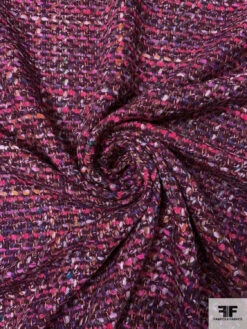 Italian Chunky Wool Blend Tweed Suiting - Hot Pinks / Purple / Boysenberry / Light Grey 13 Italian Chunky Wool Blend Tweed Suiting - Hot Pinks / Purple / Boysenberry / Light Grey -Fabrics And Fabrics Store 18207 2