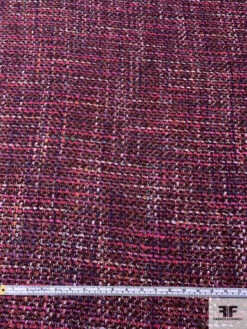 Italian Chunky Wool Blend Tweed Suiting - Hot Pinks / Purple / Boysenberry / Light Grey 16 Italian Chunky Wool Blend Tweed Suiting - Hot Pinks / Purple / Boysenberry / Light Grey -Fabrics And Fabrics Store 18207 5