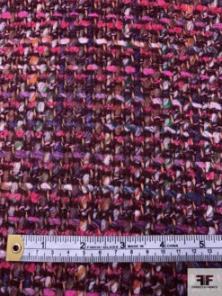 Italian Chunky Wool Blend Tweed Suiting - Hot Pinks / Purple / Boysenberry / Light Grey 17 Italian Chunky Wool Blend Tweed Suiting - Hot Pinks / Purple / Boysenberry / Light Grey -Fabrics And Fabrics Store 18207 6