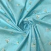Ditsy Floral Embroidered Cotton Poplin - Aquamarine / White / Green 2 Ditsy Floral Embroidered Cotton Poplin - Aquamarine / White / Green -Fabrics And Fabrics Store 18277 1