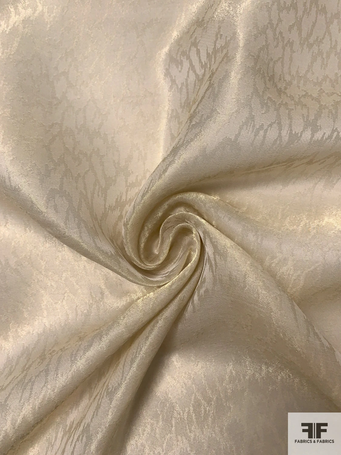 Italian Animal Pattern Stiff Lamé Gauze - Champagne-Gold 5 Italian Animal Pattern Stiff Lamé Gauze - Champagne-Gold - Image 3