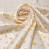 Made In Switzerland Polka Dots Printed Fine Cotton Sateen - Yellow / White 2 Made In Switzerland Polka Dots Printed Fine Cotton Sateen - Yellow / White -Fabrics And Fabrics Store 18452 3