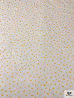 Made In Switzerland Polka Dots Printed Fine Cotton Sateen - Yellow / White 14 Made In Switzerland Polka Dots Printed Fine Cotton Sateen - Yellow / White -Fabrics And Fabrics Store 18452 4