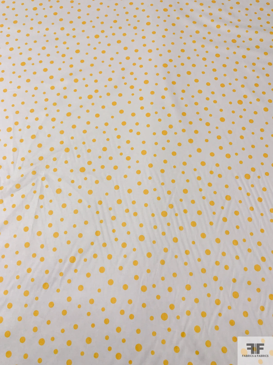 Made In Switzerland Polka Dots Printed Fine Cotton Sateen - Yellow / White 6 Made In Switzerland Polka Dots Printed Fine Cotton Sateen - Yellow / White - Image 5