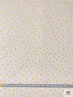 Made In Switzerland Polka Dots Printed Fine Cotton Sateen - Yellow / White 15 Made In Switzerland Polka Dots Printed Fine Cotton Sateen - Yellow / White -Fabrics And Fabrics Store 18452 5