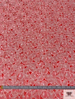 Made In Switzerland Floral Burnout And Printed Jacquard Cotton Voile - Vermilion / White 16 Made In Switzerland Floral Burnout And Printed Jacquard Cotton Voile - Vermilion / White -Fabrics And Fabrics Store 18471 5