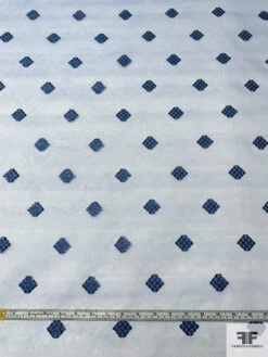 Italian Shadow Striped Silk Organza With Lurex Diamond Fil Coupé - Blue -Fabrics And Fabrics Store 18492 5 0f245831 172d 45f1 8eb7 26d60616faab