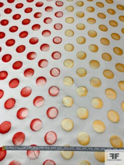 Italian Eclipse Inspired Printed Heavy Satin Face Organza - Margold / Red / White / Grey -Fabrics And Fabrics Store 18495 5