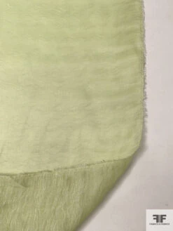 Italian 2-Ply Yarned Silk And Cotton Organza - Soft Lime -Fabrics And Fabrics Store 18525 7