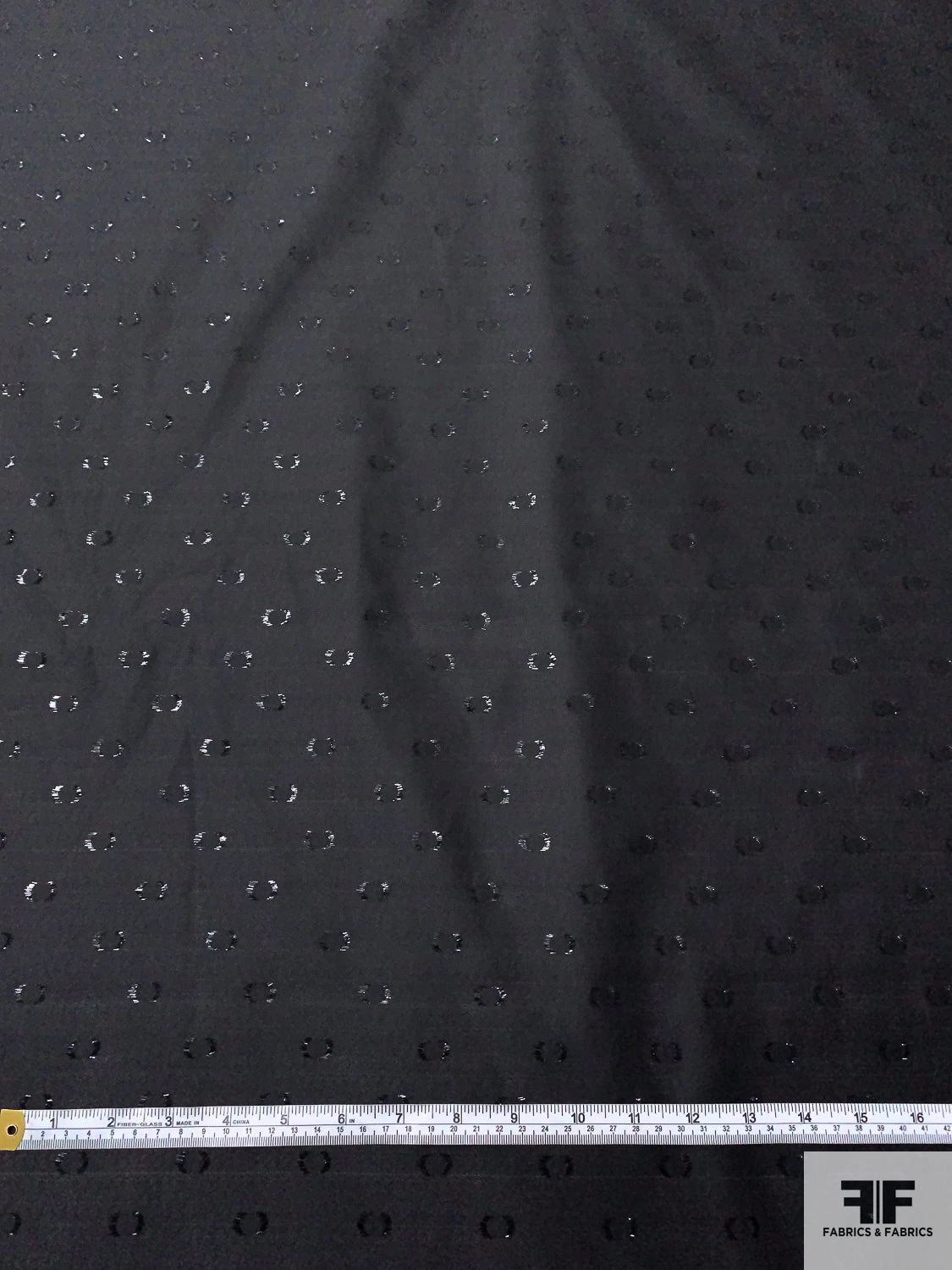 French Lightweight Taffeta With Lurex Dots - Black 8 French Lightweight Taffeta With Lurex Dots - Black - Image 6