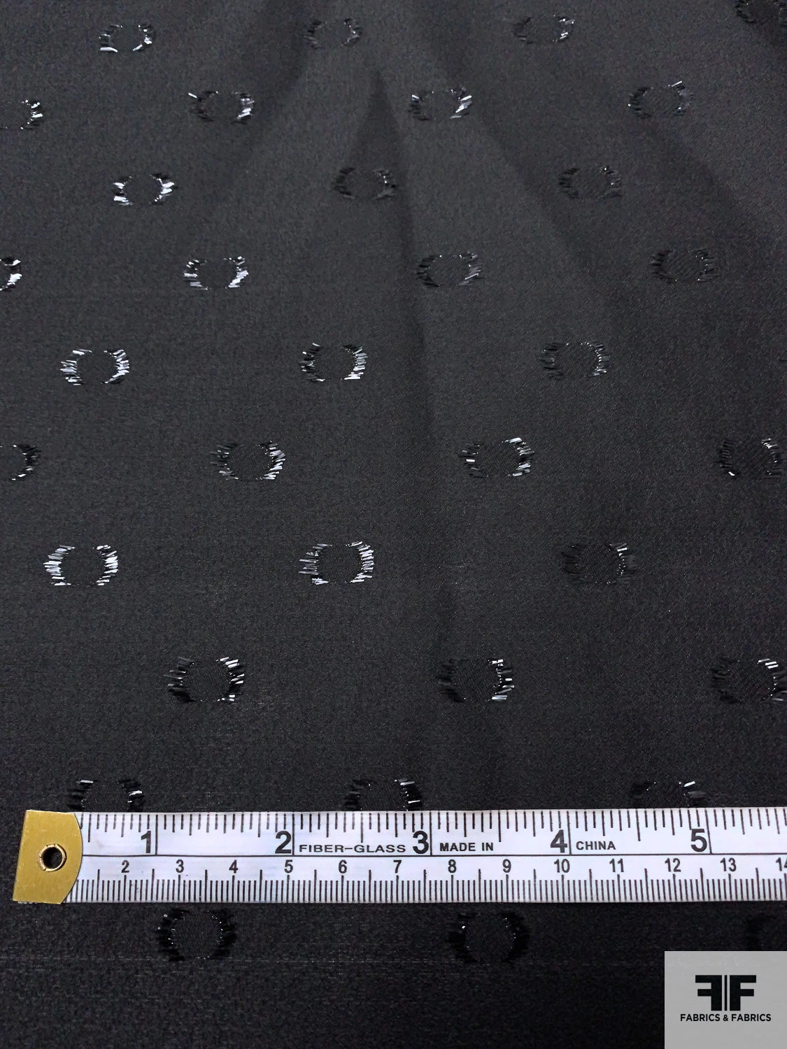 French Lightweight Taffeta With Lurex Dots - Black 4 French Lightweight Taffeta With Lurex Dots - Black - Image 2