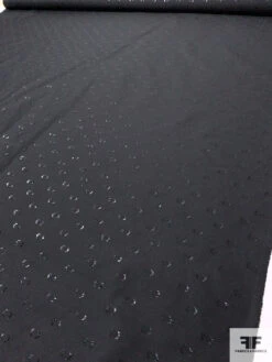 French Lightweight Taffeta With Lurex Dots - Black 18 French Lightweight Taffeta With Lurex Dots - Black -Fabrics And Fabrics Store 18549 8