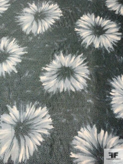 Made In Switzerland Floral Printed Lamé - Dark Dusty Sage / Dusty Sky / Light Gold 15 Made In Switzerland Floral Printed Lamé - Dark Dusty Sage / Dusty Sky / Light Gold -Fabrics And Fabrics Store 18550 4