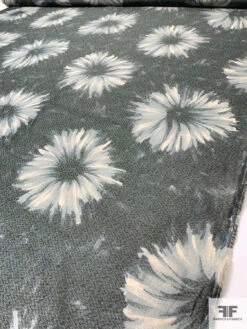 Made In Switzerland Floral Printed Lamé - Dark Dusty Sage / Dusty Sky / Light Gold 12 Made In Switzerland Floral Printed Lamé - Dark Dusty Sage / Dusty Sky / Light Gold -Fabrics And Fabrics Store 18550 8