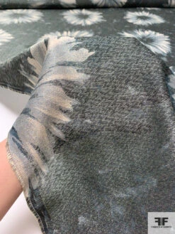 Made In Switzerland Floral Printed Lamé - Dark Dusty Sage / Dusty Sky / Light Gold 19 Made In Switzerland Floral Printed Lamé - Dark Dusty Sage / Dusty Sky / Light Gold -Fabrics And Fabrics Store 18550 9