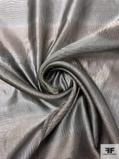 Made In Switzerland Linear Design 2-Ply Organza Lamé - Grey / Taupe / Silver 11 Made In Switzerland Linear Design 2-Ply Organza Lamé - Grey / Taupe / Silver -Fabrics And Fabrics Store 18558 2