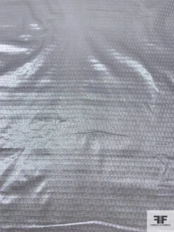 French Oval Design Holographic Jacquard Tissue Lamé - Silver / Grey 14 French Oval Design Holographic Jacquard Tissue Lamé - Silver / Grey -Fabrics And Fabrics Store 18560 4