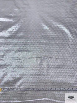 French Oval Design Holographic Jacquard Tissue Lamé - Silver / Grey 15 French Oval Design Holographic Jacquard Tissue Lamé - Silver / Grey -Fabrics And Fabrics Store 18560 5