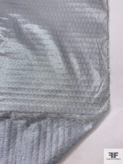 French Oval Design Holographic Jacquard Tissue Lamé - Silver / Grey 16 French Oval Design Holographic Jacquard Tissue Lamé - Silver / Grey -Fabrics And Fabrics Store 18560 7