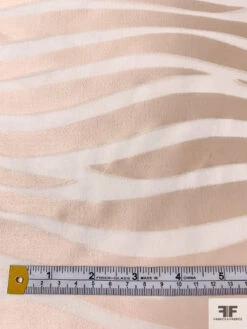 Italian Wavy Striations Burnout Organza - Champagne / Off-White -Fabrics And Fabrics Store 18562 6
