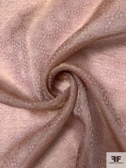 Made In Switzerland Circles And Floral Metallic Jacquard Gazar - Dusty Rose / Gold -Fabrics And Fabrics Store 18566 2