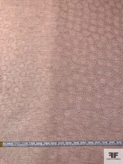 Made In Switzerland Circles And Floral Metallic Jacquard Gazar - Dusty Rose / Gold -Fabrics And Fabrics Store 18566 5