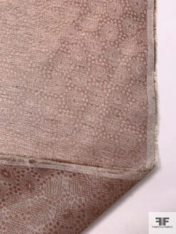 Made In Switzerland Circles And Floral Metallic Jacquard Gazar - Dusty Rose / Gold -Fabrics And Fabrics Store 18566 7