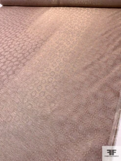 Made In Switzerland Circles And Floral Metallic Jacquard Gazar - Dusty Rose / Gold -Fabrics And Fabrics Store 18566 8