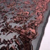 French Regal Floral Cut Panné Velvet With Lurex - Brown / Black -Fabrics And Fabrics Store 18589 7