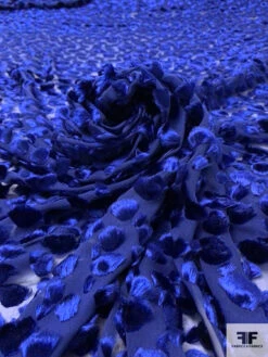 French Spotted Cut Panné Velvet - Deep Royal Blue 13 French Spotted Cut Panné Velvet - Deep Royal Blue -Fabrics And Fabrics Store 18590 3
