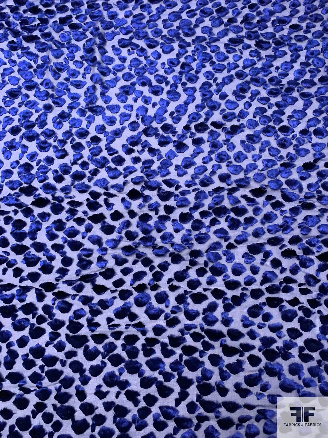 French Spotted Cut Panné Velvet - Deep Royal Blue 7 French Spotted Cut Panné Velvet - Deep Royal Blue - Image 5